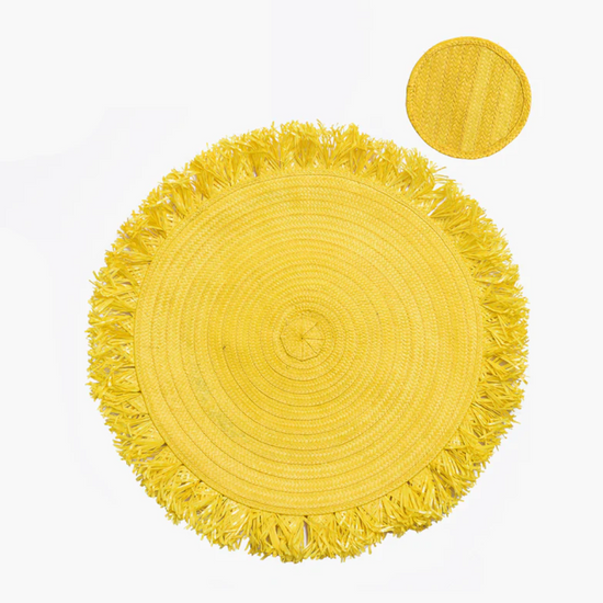 Zenu Placemat & Coaster Set - Yellow