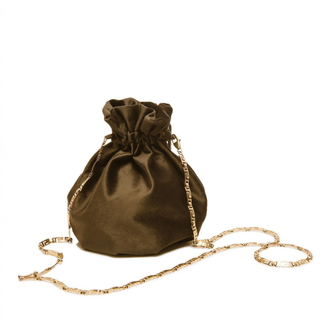 La Greca Mini Bag Velvet Puch - Moca