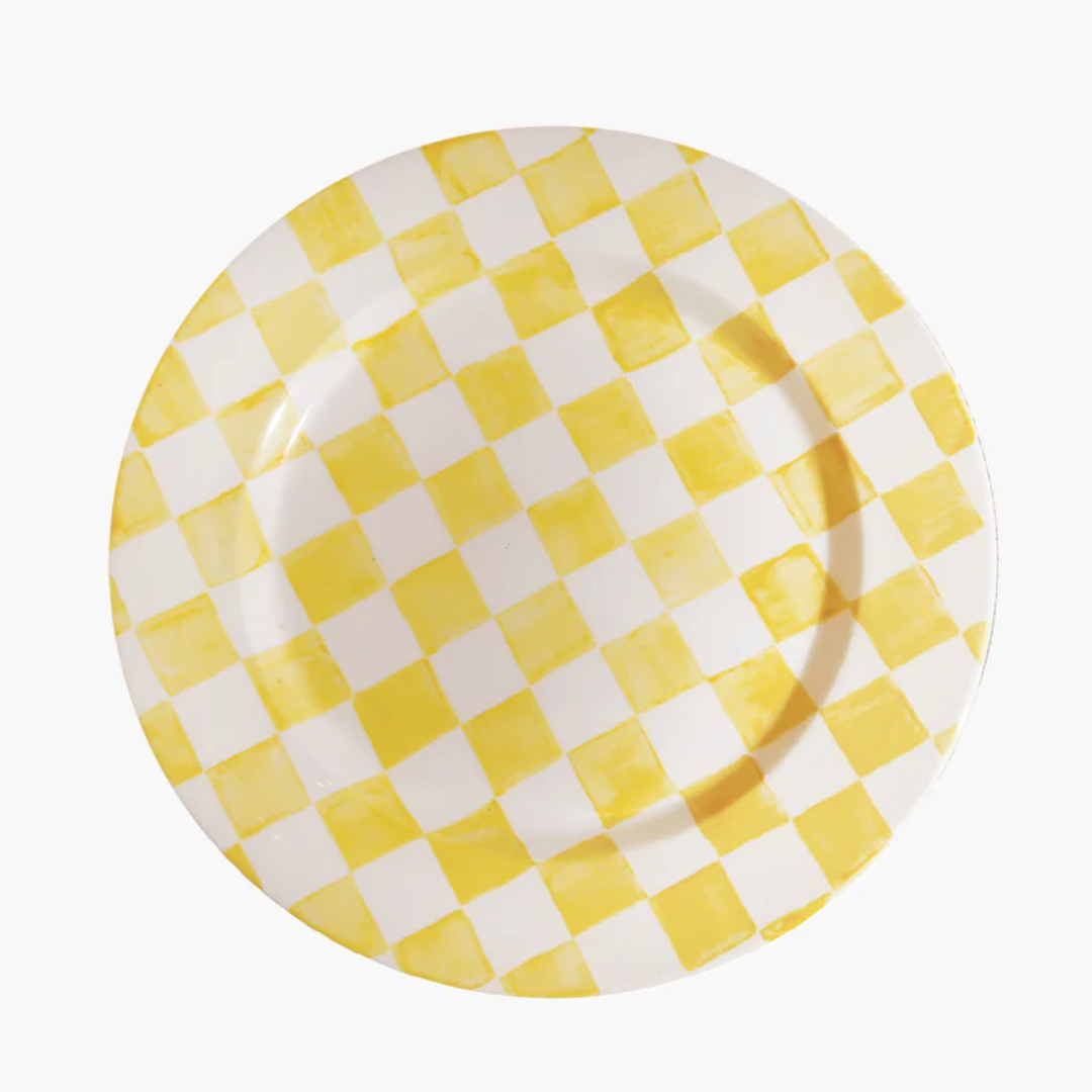 La Vichy Dinner Plate - Yellow