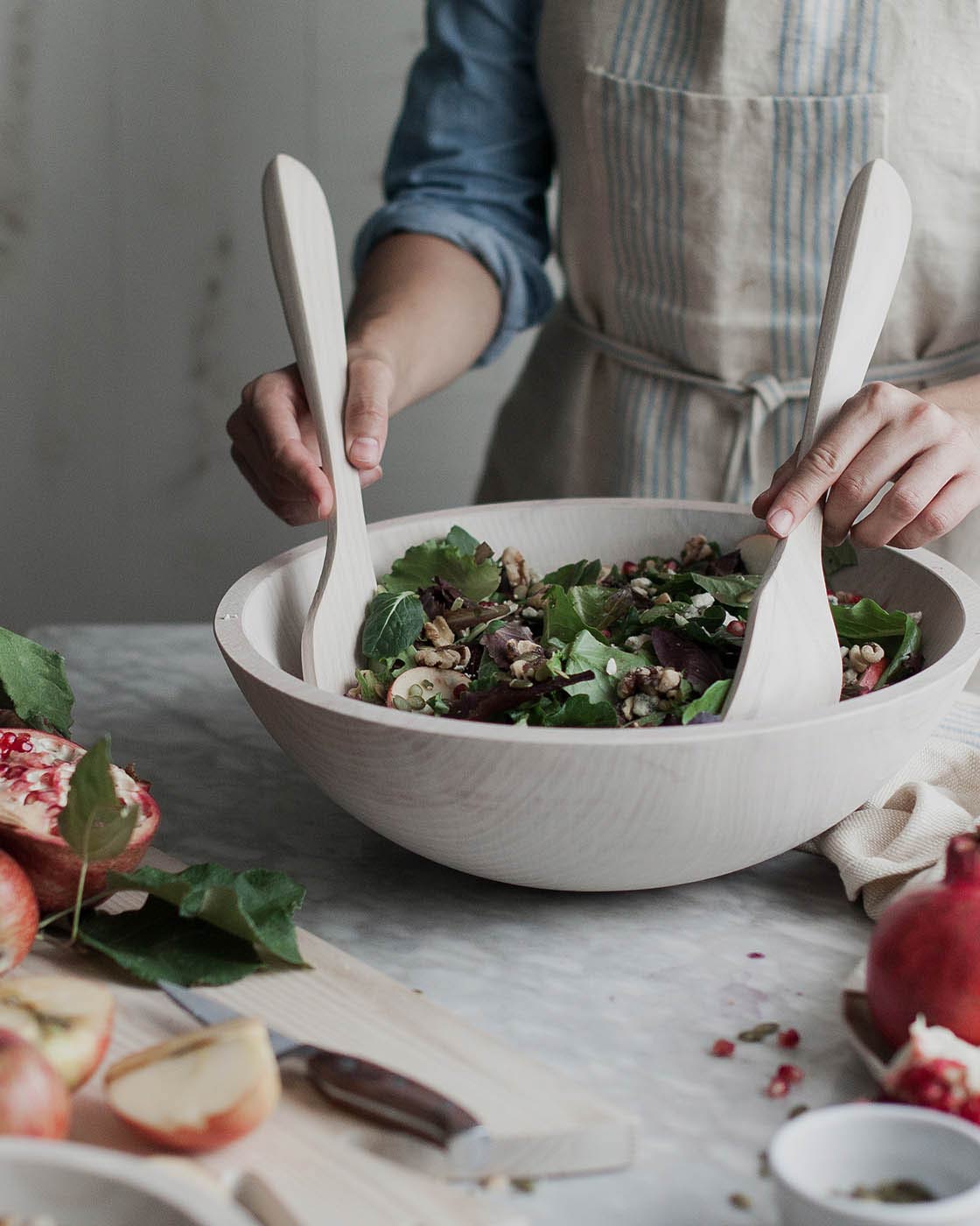 Crafted Salad Servers - Ash