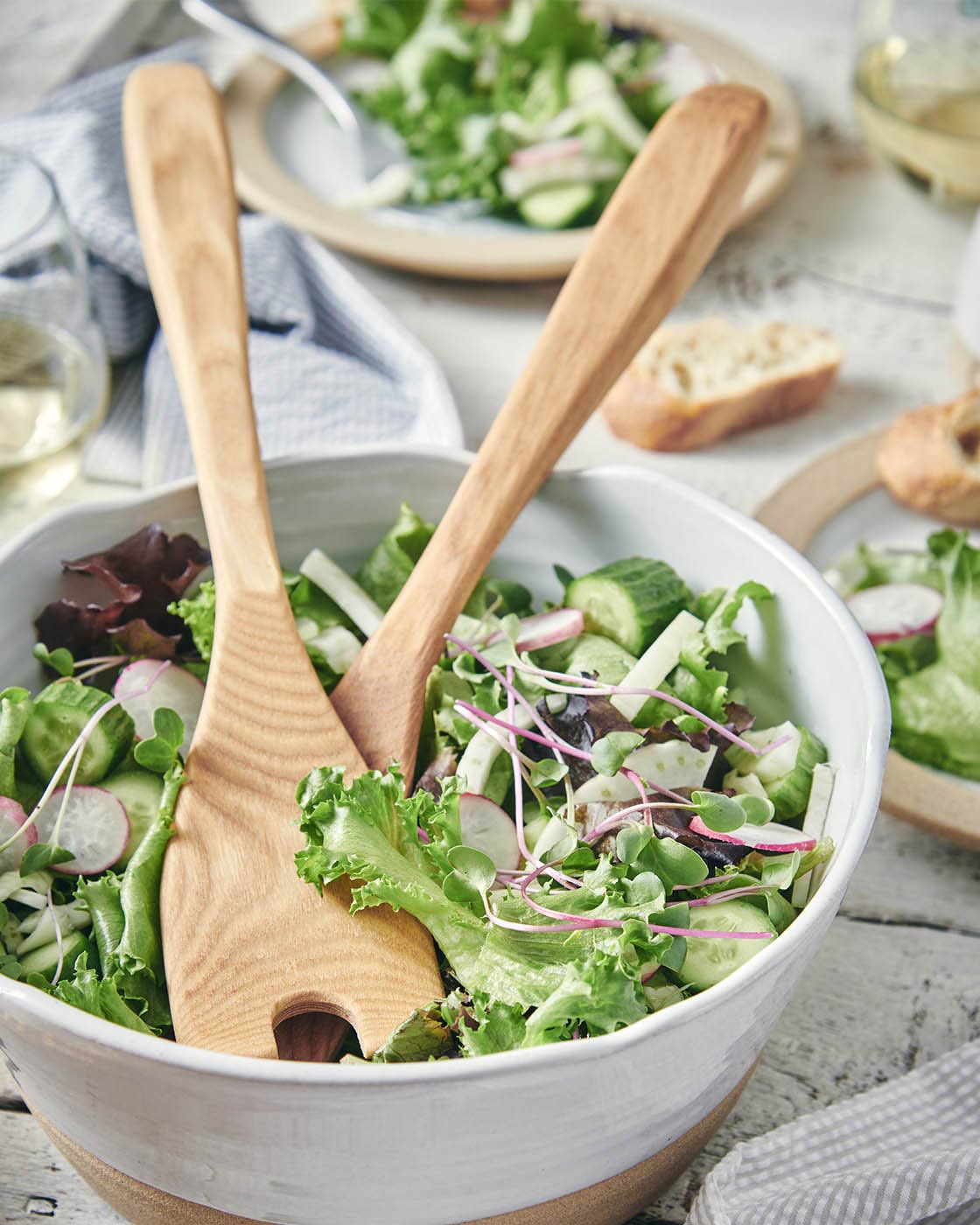Crafted Salad Servers - Ash