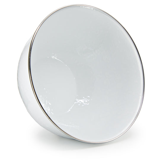 Solid White Large Salad Bowl