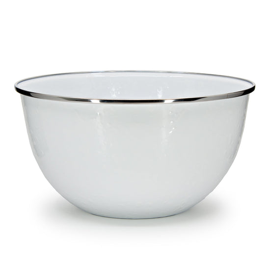 Solid White Large Salad Bowl