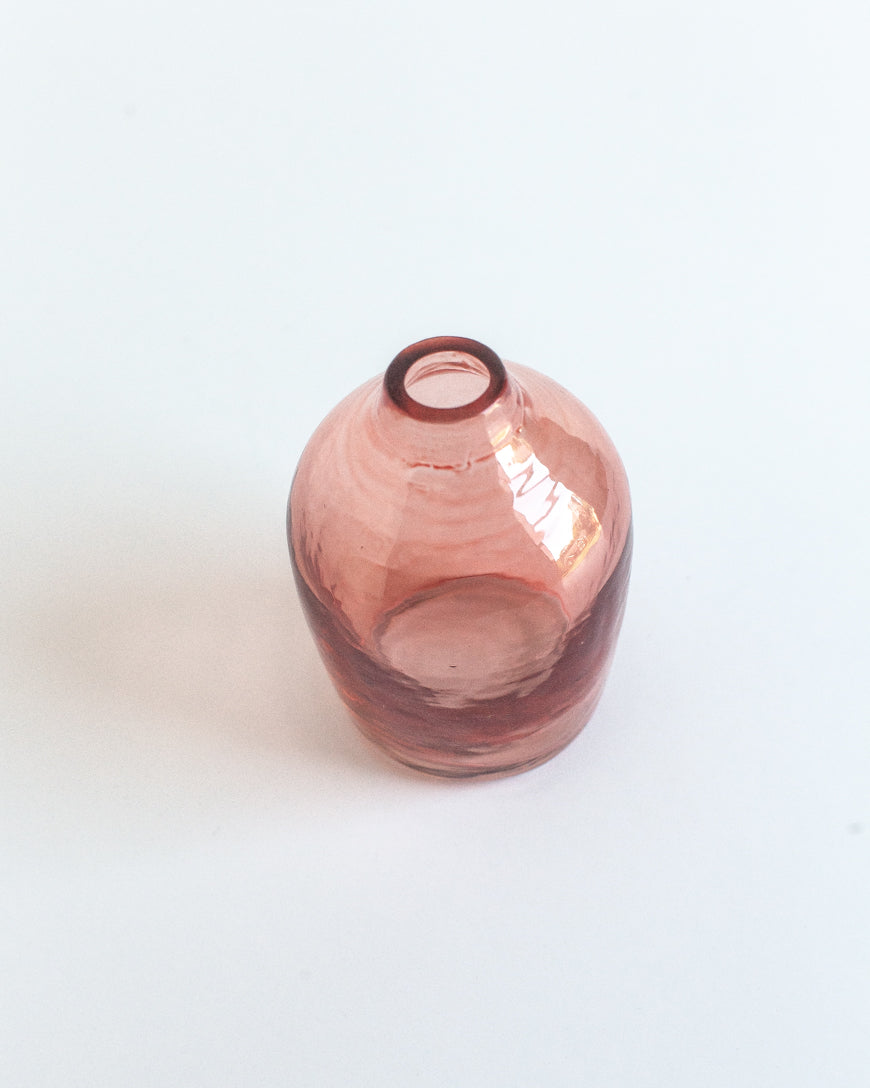 Haley Handblown Hammered Bud Vase