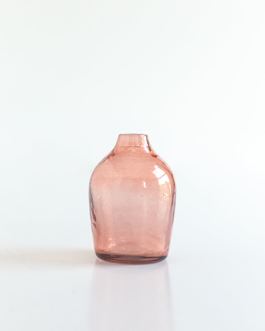 Haley Handblown Hammered Bud Vase