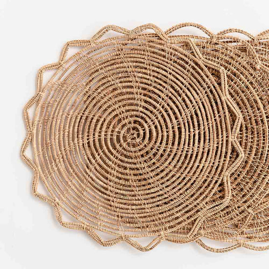 Round Bamboo Cane Placemat Set of 4