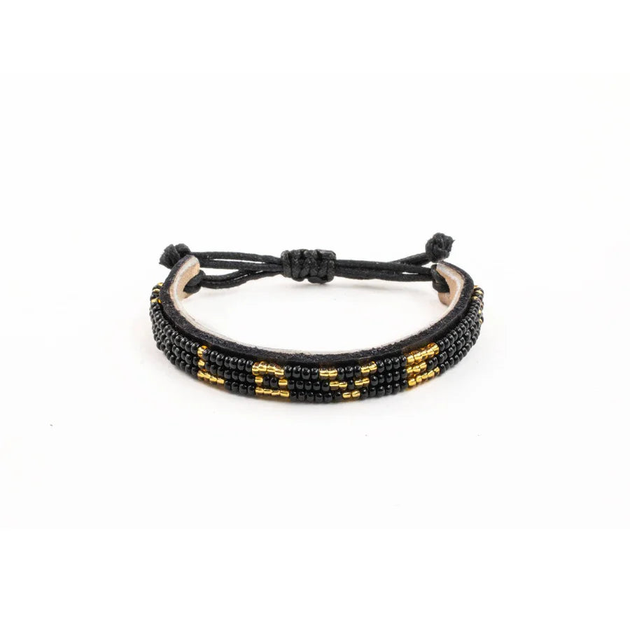 Skinny LOVE Bracelet - Black/Gold