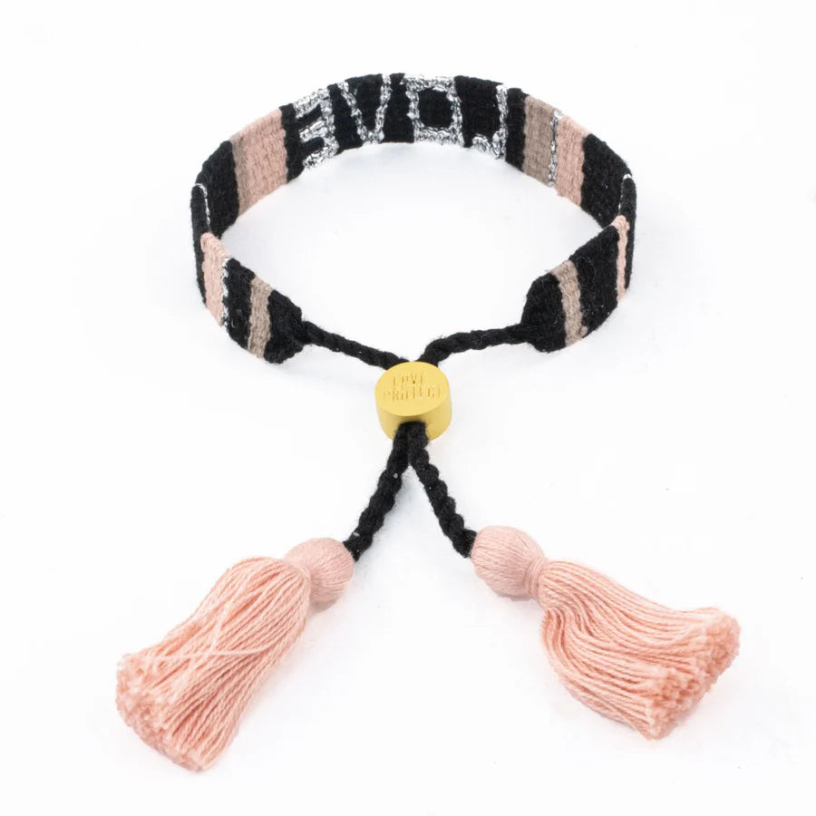 Atitlan LOVE Bracelet - Black & Neutral