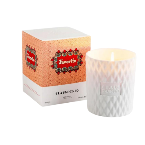 Claus Porto Favorito Red Poppy Candle