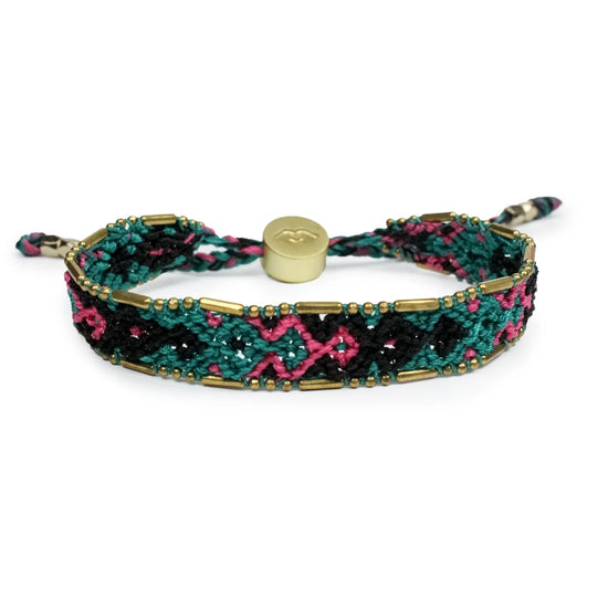 Bali Friendship Bracelet - Teal & Purple