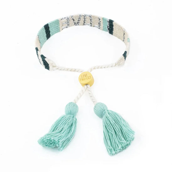 ATITLAN LOVE BRACELET - GREEN & WHITE