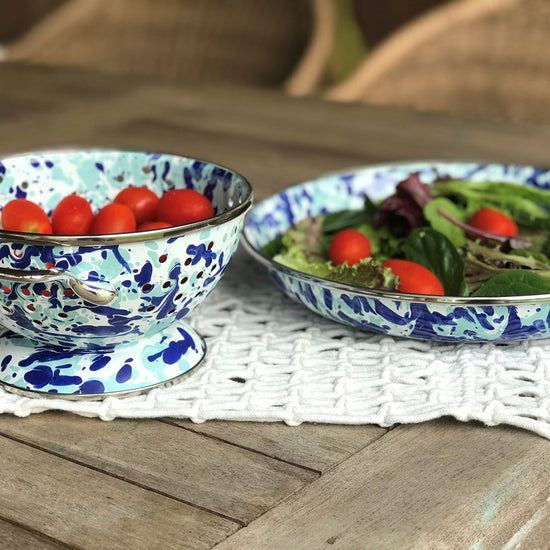 Ocean Swirl Oval Basket
