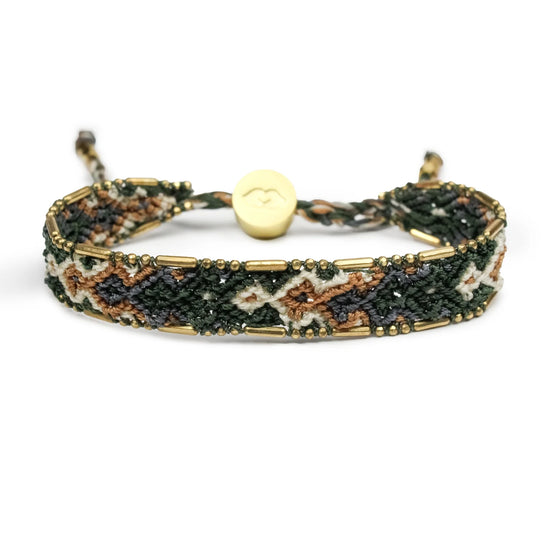 Bali Friendship Bracelet - Olive Laurel