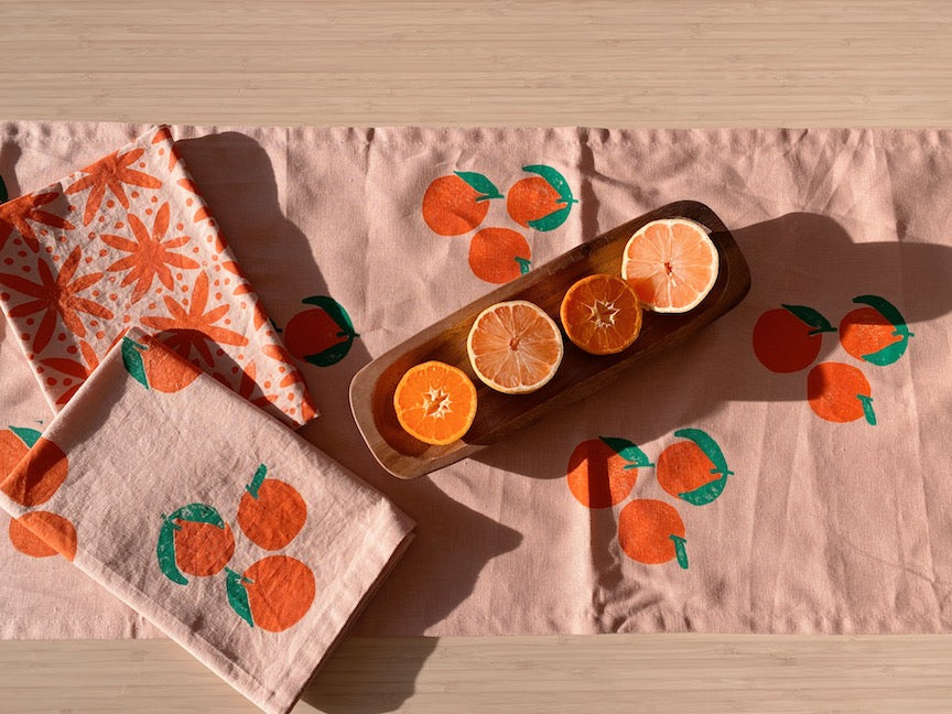 Blush Tangerines Table Runner