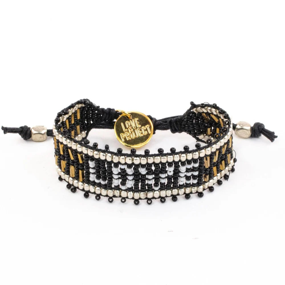 Taj LOVE Bracelet - Black & White