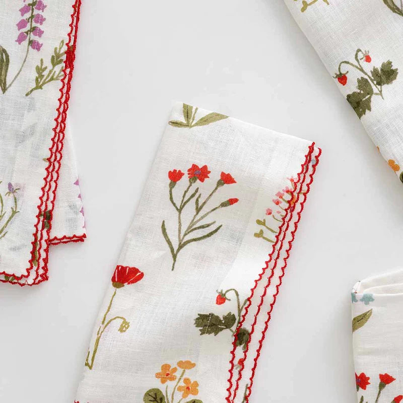 Botanical Garden Linen Napkin - Set Of 4