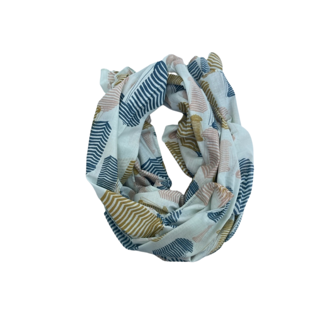 Load image into Gallery viewer, Pareo/Scarf | Beach Hut Pattern
