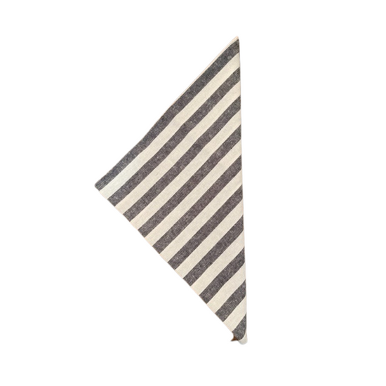 HS Napkins Set Of 6 | Navy & White Stripes
