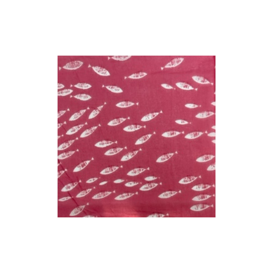Pareo/Scarf | Pink Fish Pattern