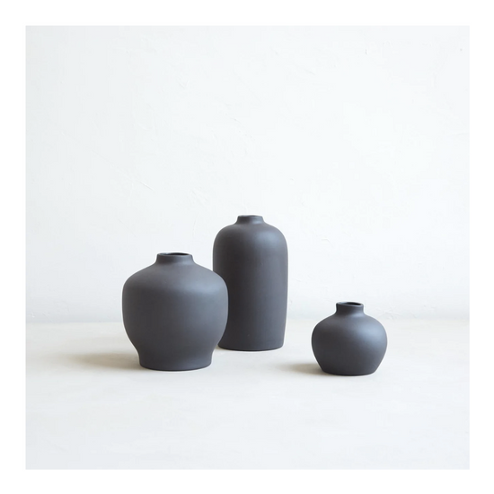 Ceramic Blossom Vase | Smoke