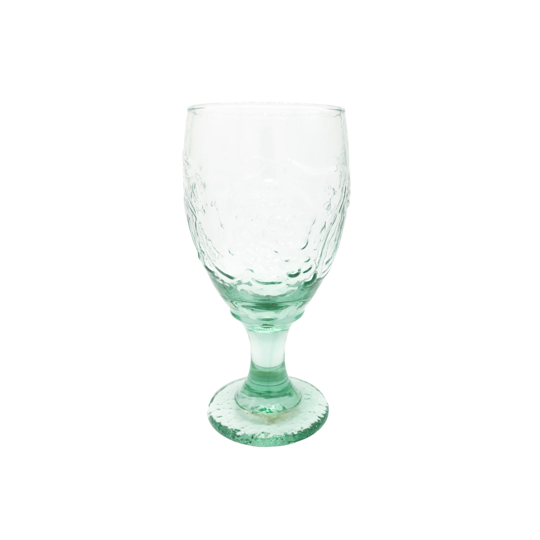 Mrs. Finds Vintage Clear Green Grape One-of-a-kind Glasses - Set of 6