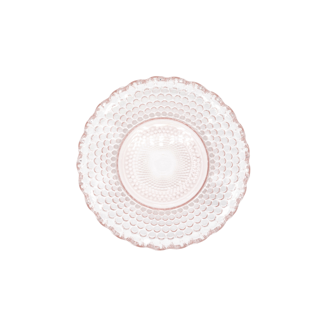 Load image into Gallery viewer, Dentelle Petit Point Glass Plate | Pink
