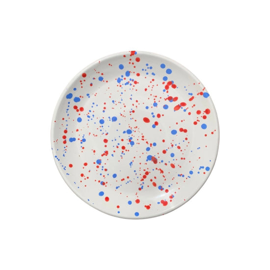 Chroma Splatter Dinner Plate | Blue/Red