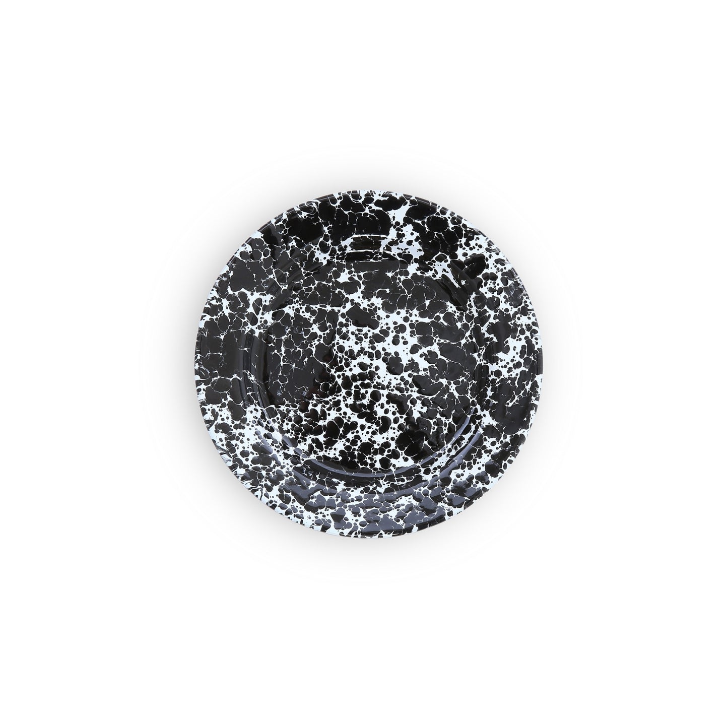 Splatter Flat Appetizer Plate | Black