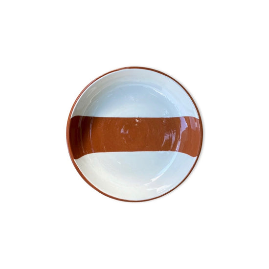 Rectangle Regular Bowl | White & Terracotta