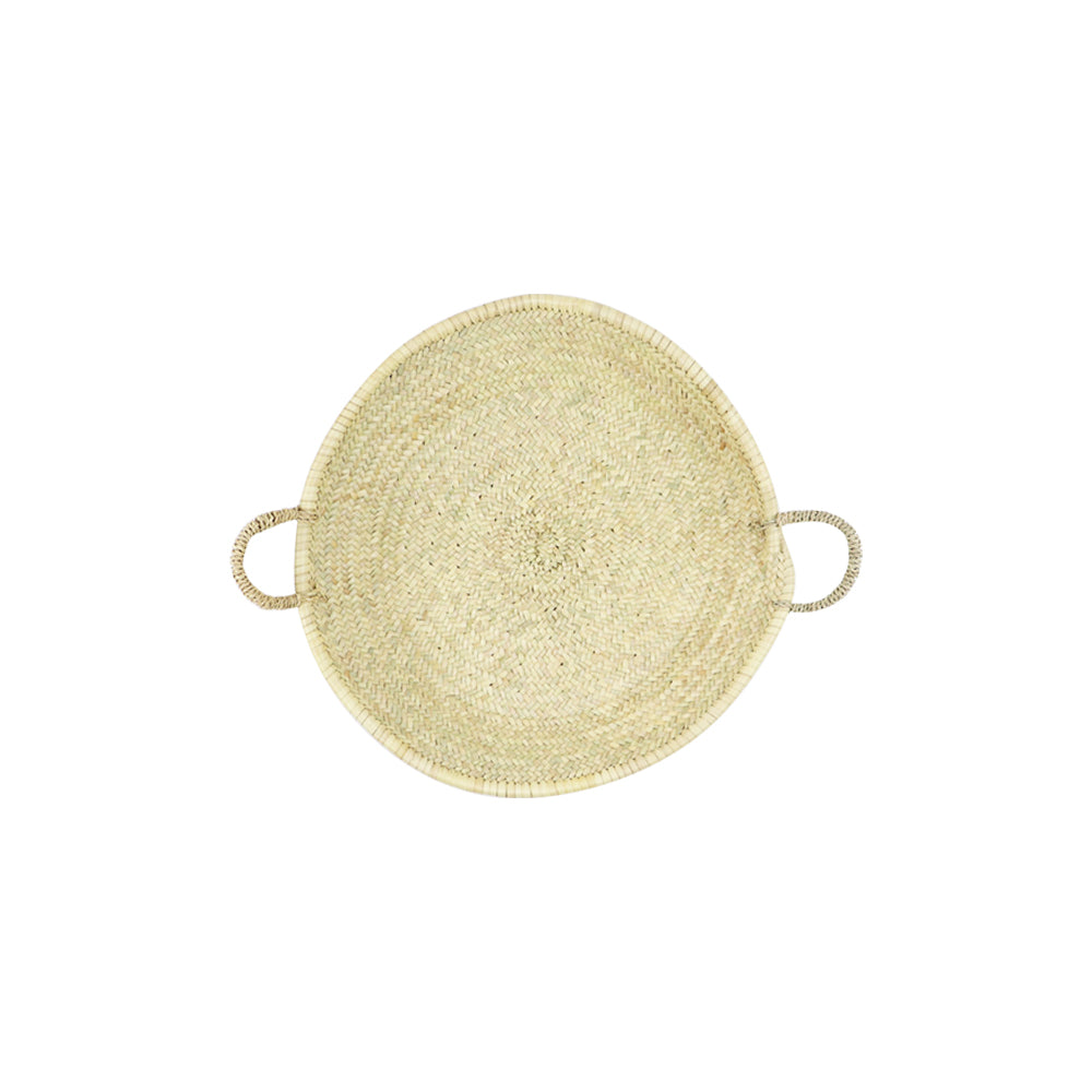 Straw Woven Plate with Handles