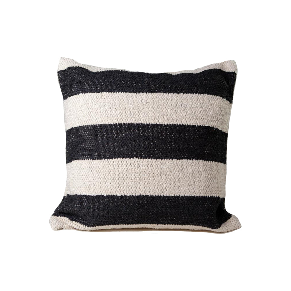 Striped Cushion | Cream & Charcoal