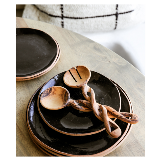 O Ceramics Appetizer Plate | Black