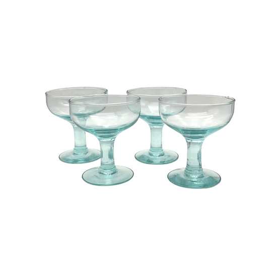 Premium Recycled Coupe Glass - Set of 4