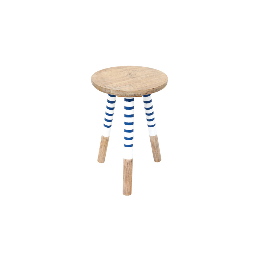 Load image into Gallery viewer, Wood Striped Stool
