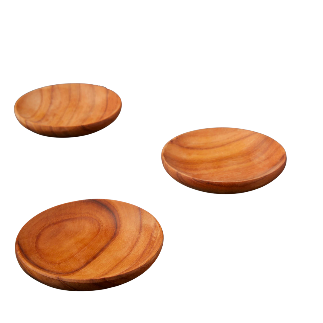 Load image into Gallery viewer, Teak Pinch Bowls Set of 4
