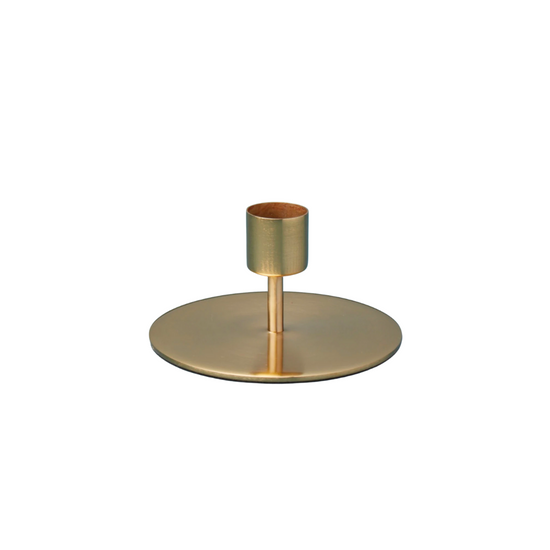 Load image into Gallery viewer, Gold Taper Candle Holder | Short
