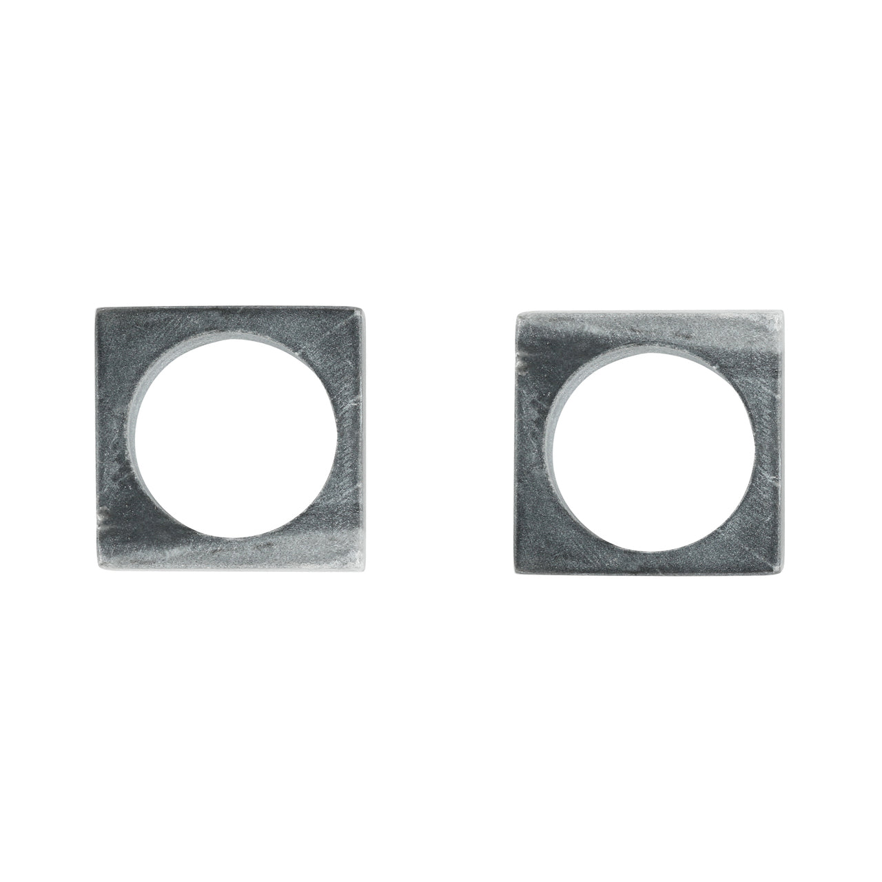 Marble Modernist Napkin Rings| Set of 3 | Gray