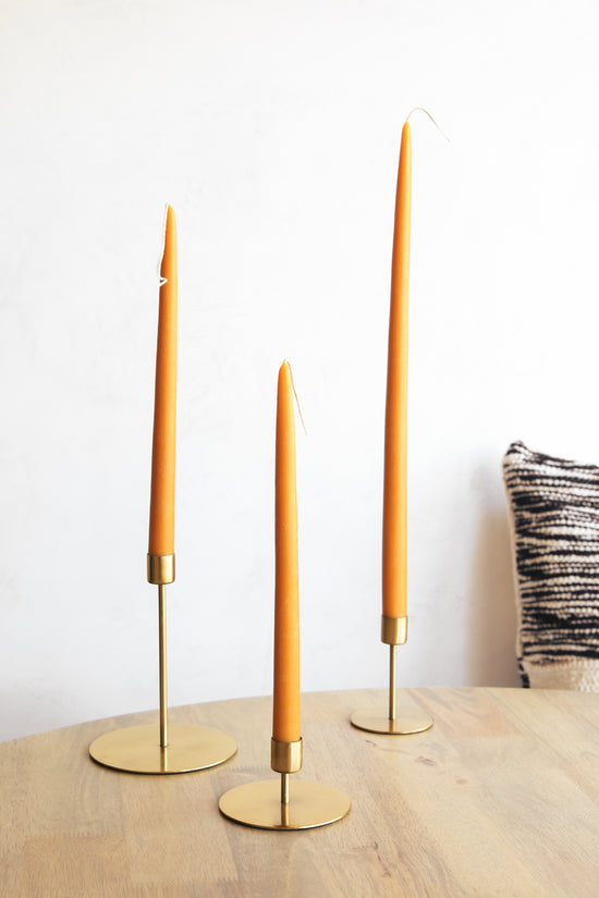 Gold Taper Candle Holder | Short