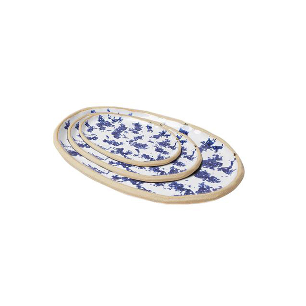 Load image into Gallery viewer, Painted Oval Platter | Sponge
