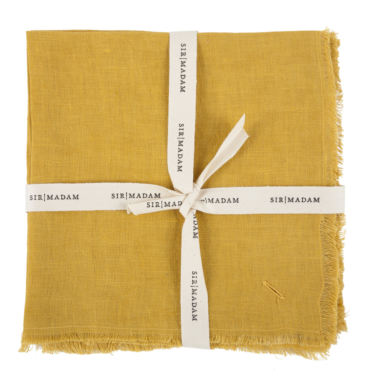 Solid Linen Napkins | Set of 4 | Curry