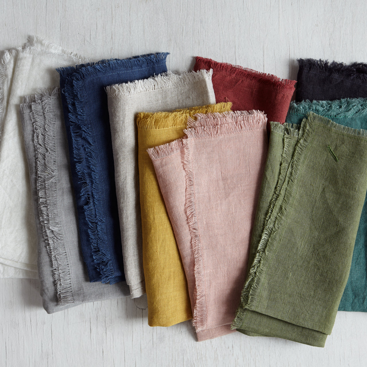Solid Linen Napkins | Set of 4 | Curry