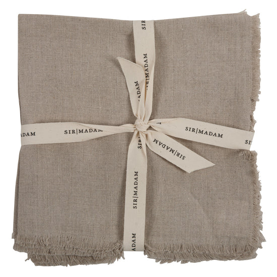 Solid Linen Napkins | Set of 4 | Natural