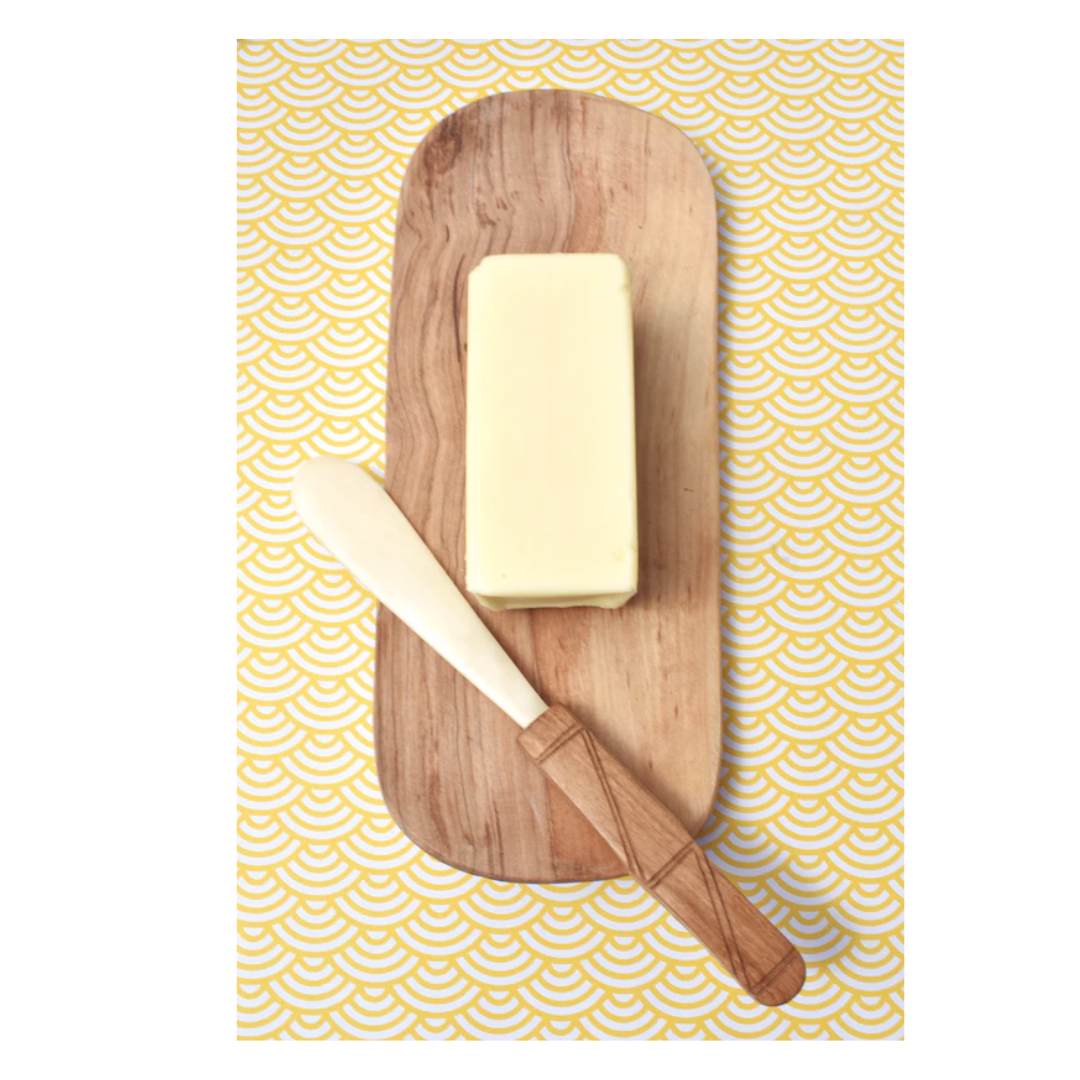 Load image into Gallery viewer, Butter Spreader with Carved Olive Wood Handle
