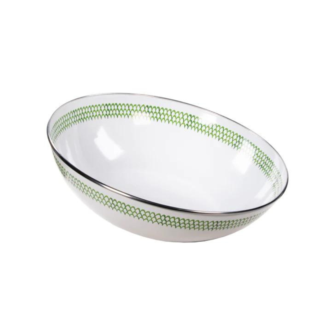 Load image into Gallery viewer, Green Scallop Catering Bowl
