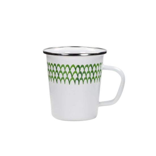 Green Scallop Latte Mug