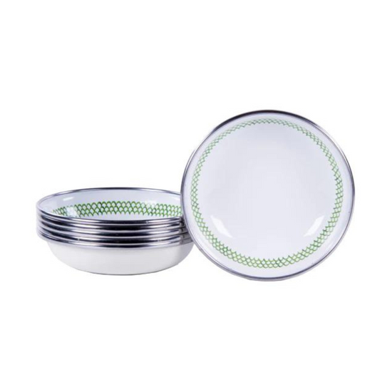Green Scallop Tasting Dishes - Set of 6