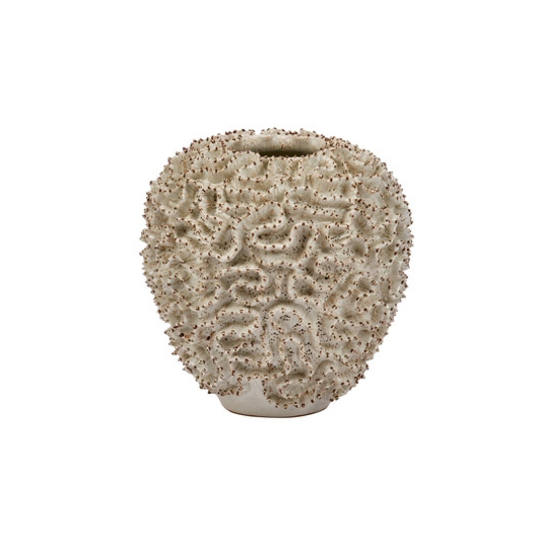 Carnation Coral Vase | Medium, White