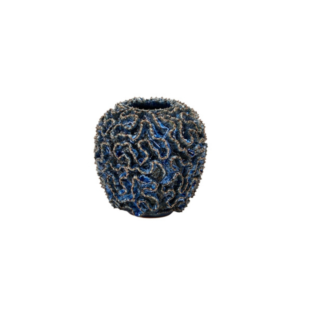 Carnation Coral Blue Vase | Small